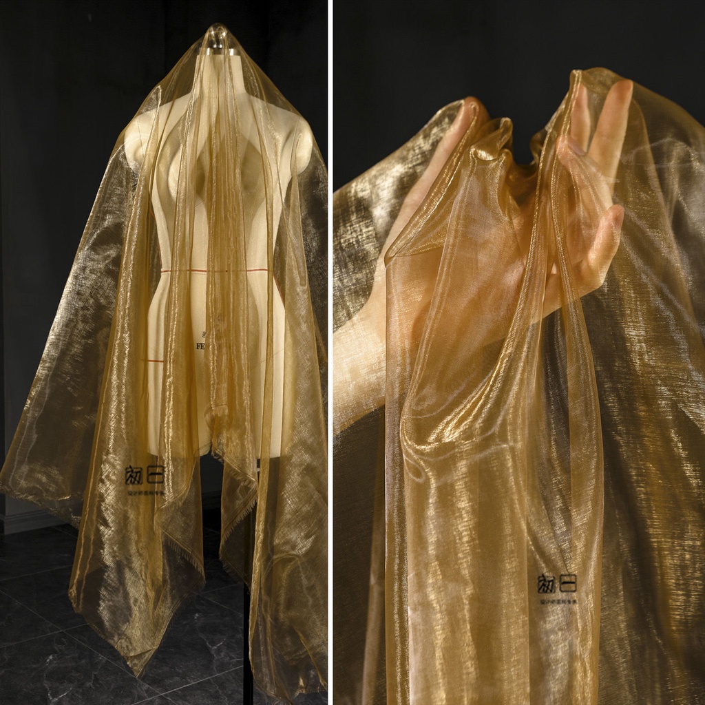 Golden Frost Yulu Water Gloss Organza Golden Creative Wedding Gauze