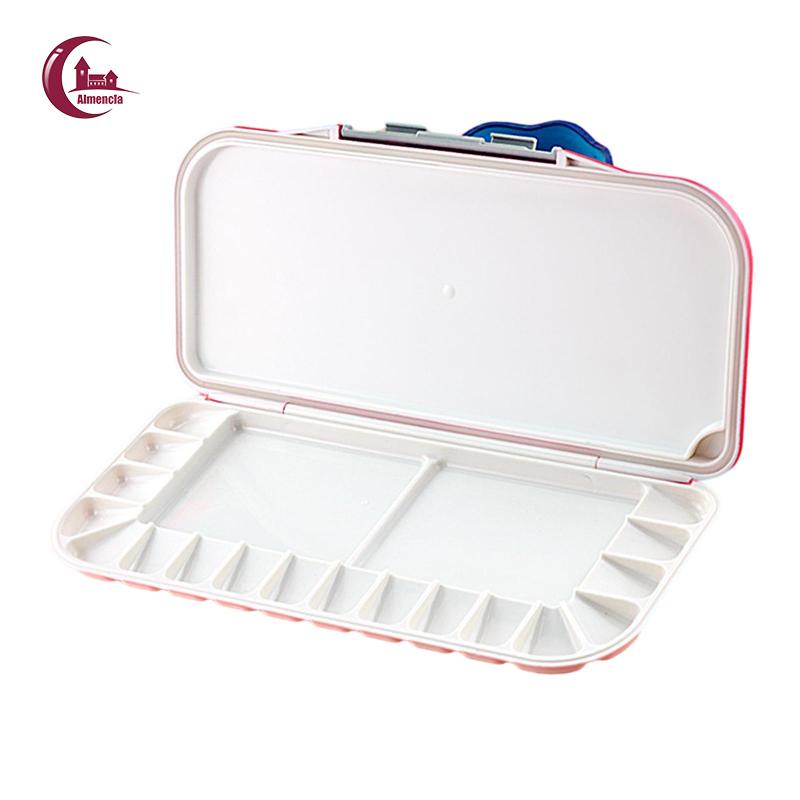 24 Paint Palette Plastic Paint Holder Watercolor Acrylic Paint Storage Travel Palette Tray With Rubber Lid For Artists Students Kids