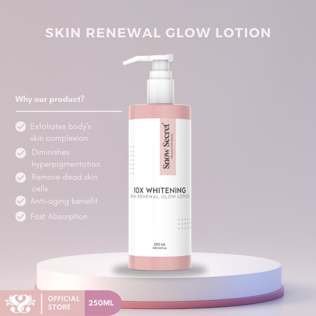 SNOW SECRET 10X Whitening Skin Renewal Glow Body Lotion (Authorized