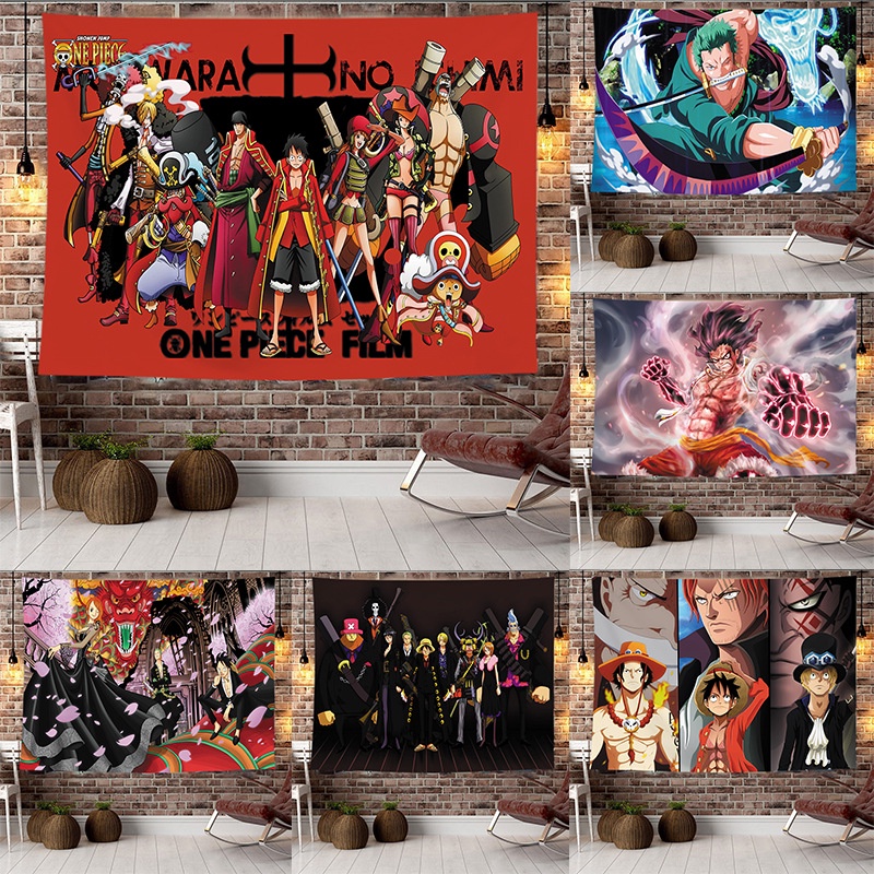 Haginbaby One Piece Luffy Background Cloth Anime Tapestry Wall Cloth ...