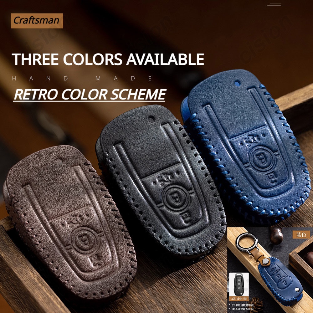 Genuine Leather Smart Folding Flip Car Key Case Remote Cover Shell For ...