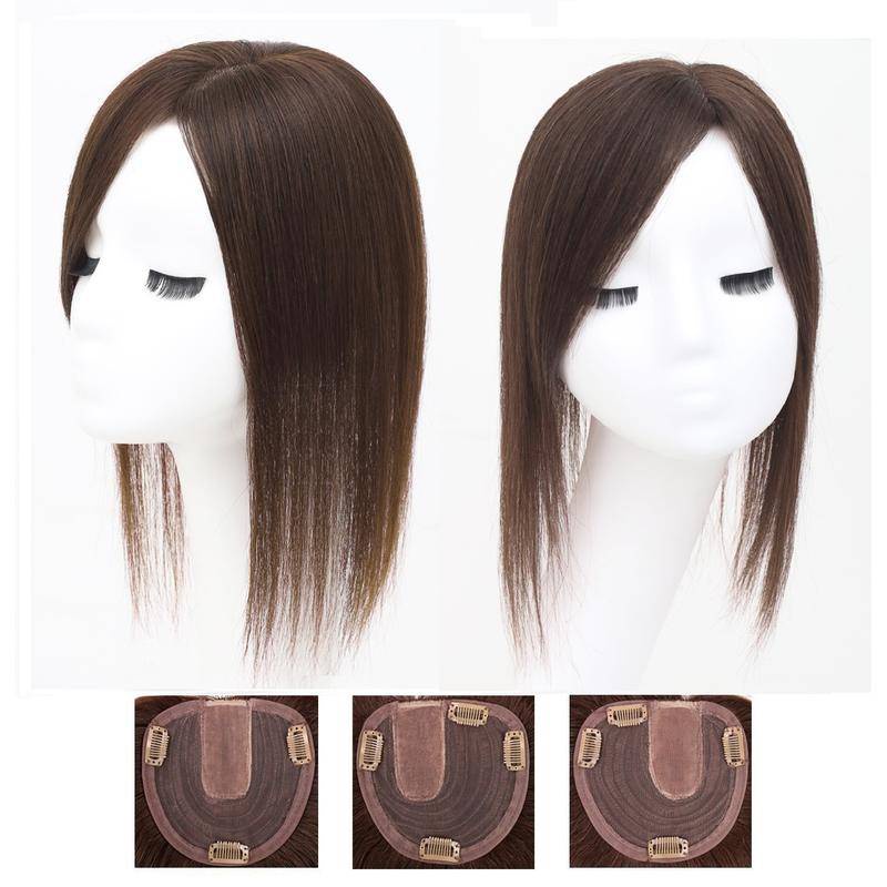 13cmx13cm Left/Right/Middle Part 100% human hair topper for women 30cm ...