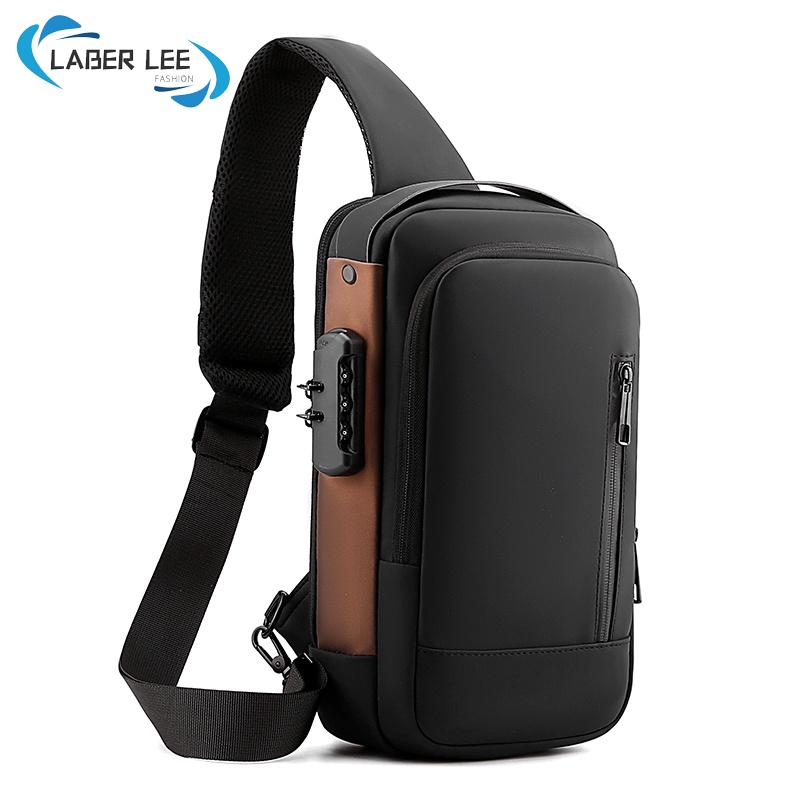 Anti-theft Combination Lock USB Charging Shoulder Bag main image 1