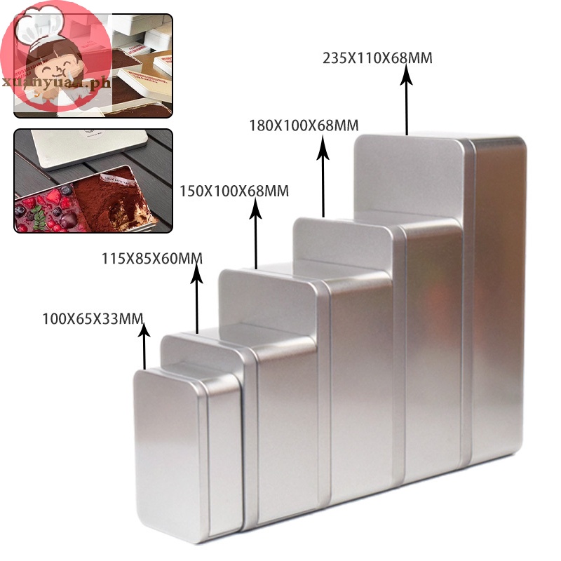 XUAN Tinplate Soap Box Hairpin Metal Rectangular Iron Box Small Square ...