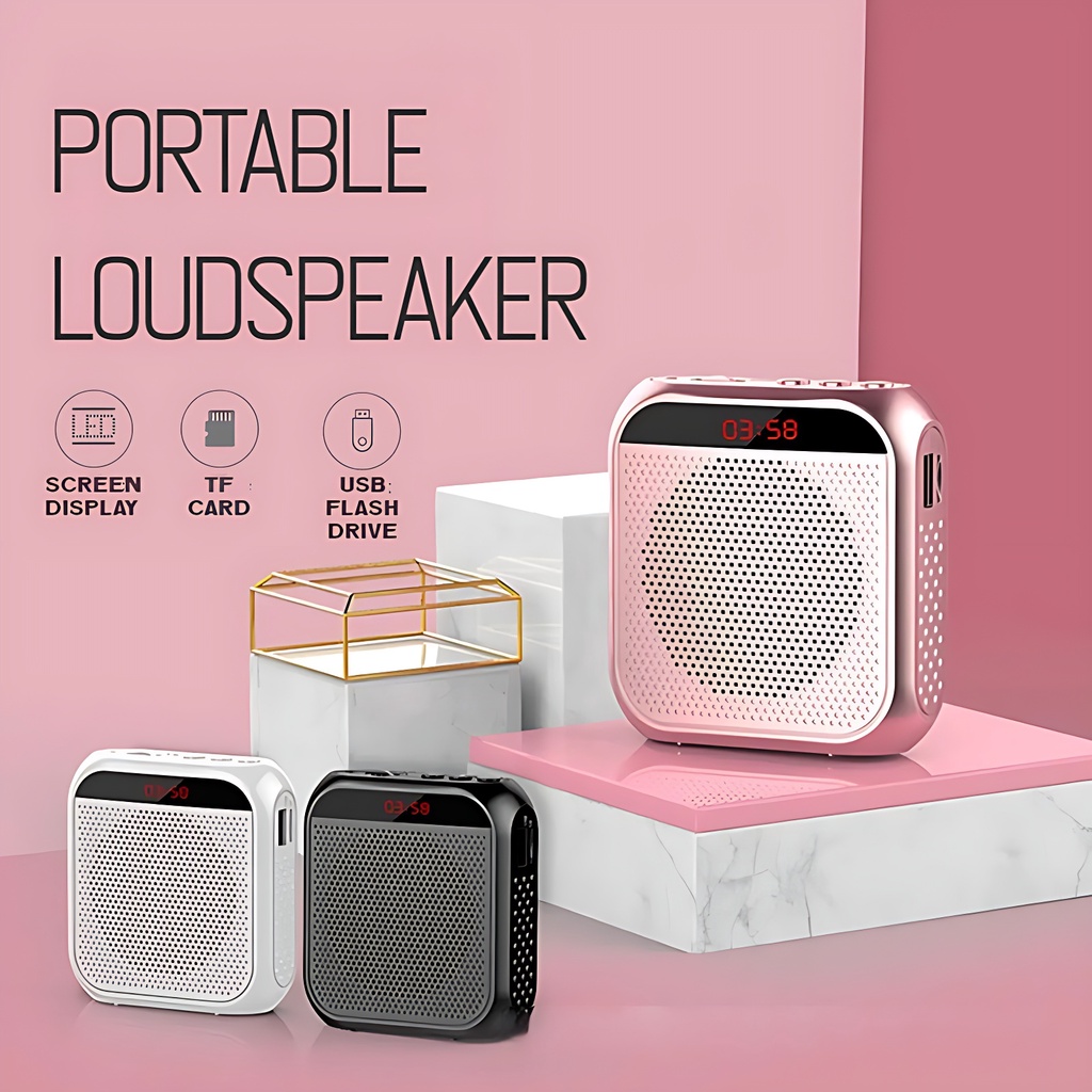 FUYA Mini Portable Voice Amplifier Megaphone With Wired Lapel ...