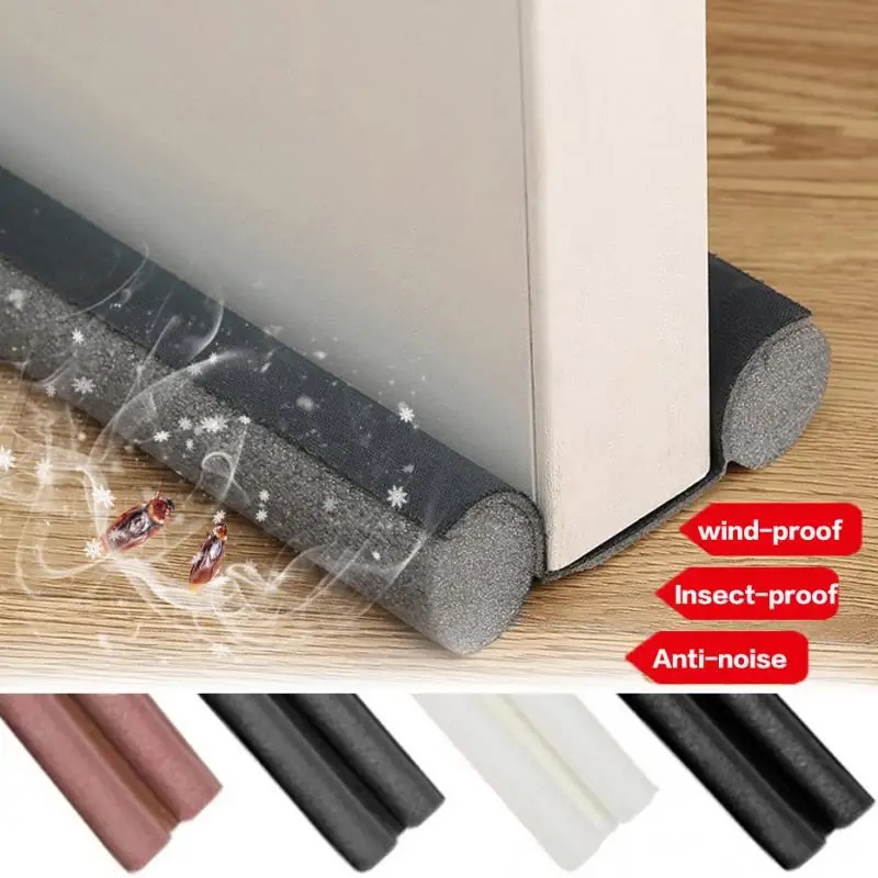 Adjustable Door Bottom Seal Strip Weatherstrip Under Door Draft Stopper AntiCold One Side Gap