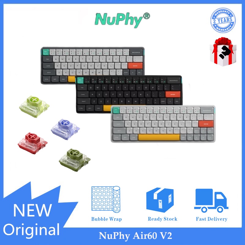 Amazon nuphy Air60 V2 メカニカルキーボード 60 ロープロファイル ワイヤレスキーボード Bluetooth 5 0 2 4GHzレシーバー 有線接続 USB-C QMK VIA対応 Mac Windows Linux OS対応 技適認証済み ブラック, 赤軸2 0 nuphy パソコン用キーボード 通販