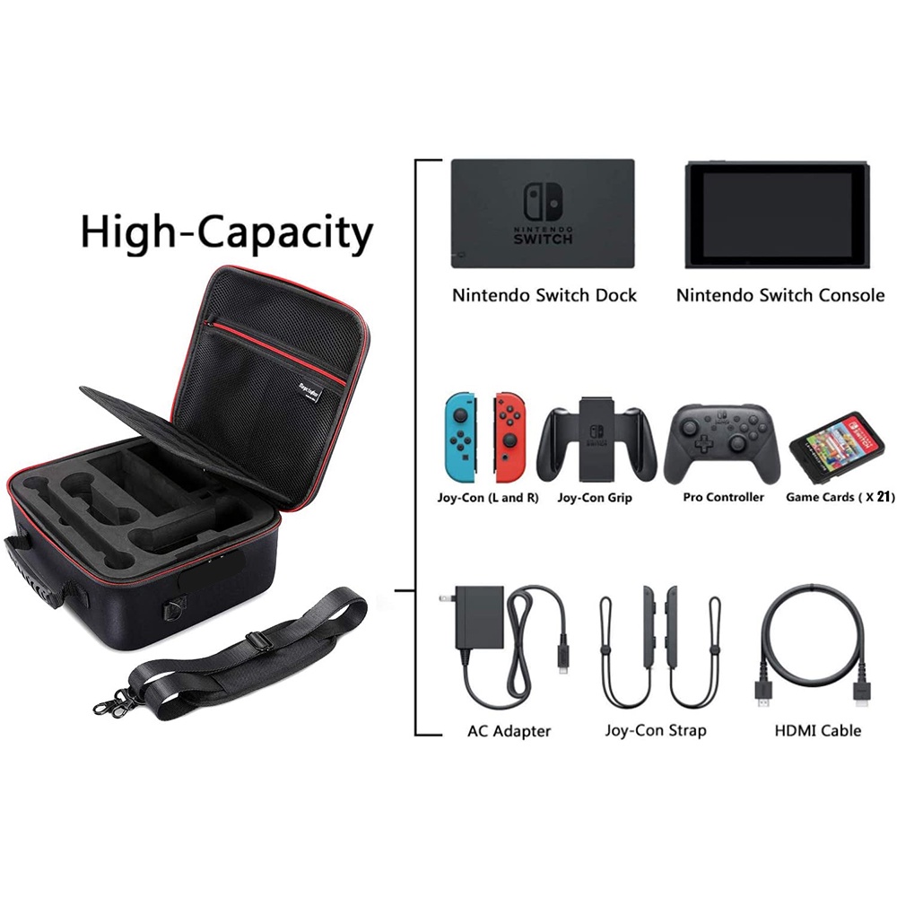 Hard Carrying Case Bag for Nintendo Switch Oled Bag Shell Cover Console ...