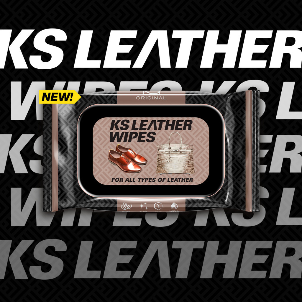 KSORIGINAL KS Leather Wipes Premium Wipe Safe Clean Bag Shoe Sofa Shine ...