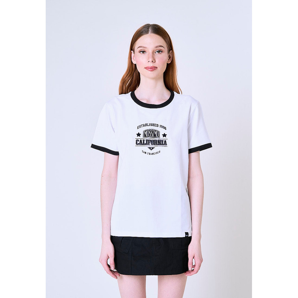 Mossimo Scarlett White Ringer Classic Fit Tee | Shopee Philippines