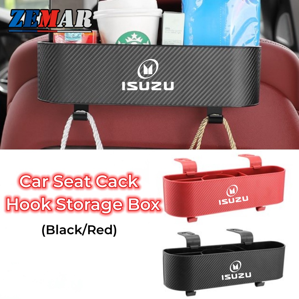 ISUZU Car Back Seat Organizer Car Seat Back Hook Box Rear Row Storage ...