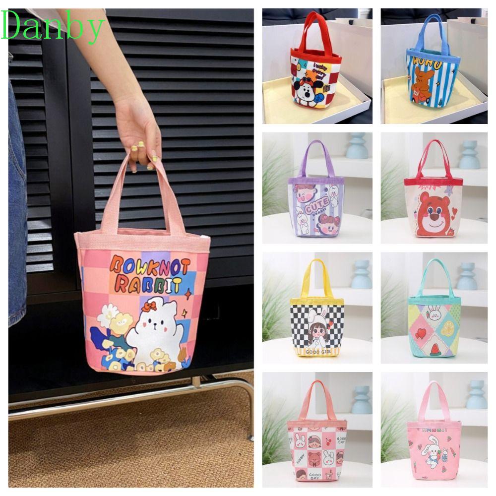 DANBY Cartoon Canvas Bucket Bag, Rabbit Strawberry Bear Portable Handle ...