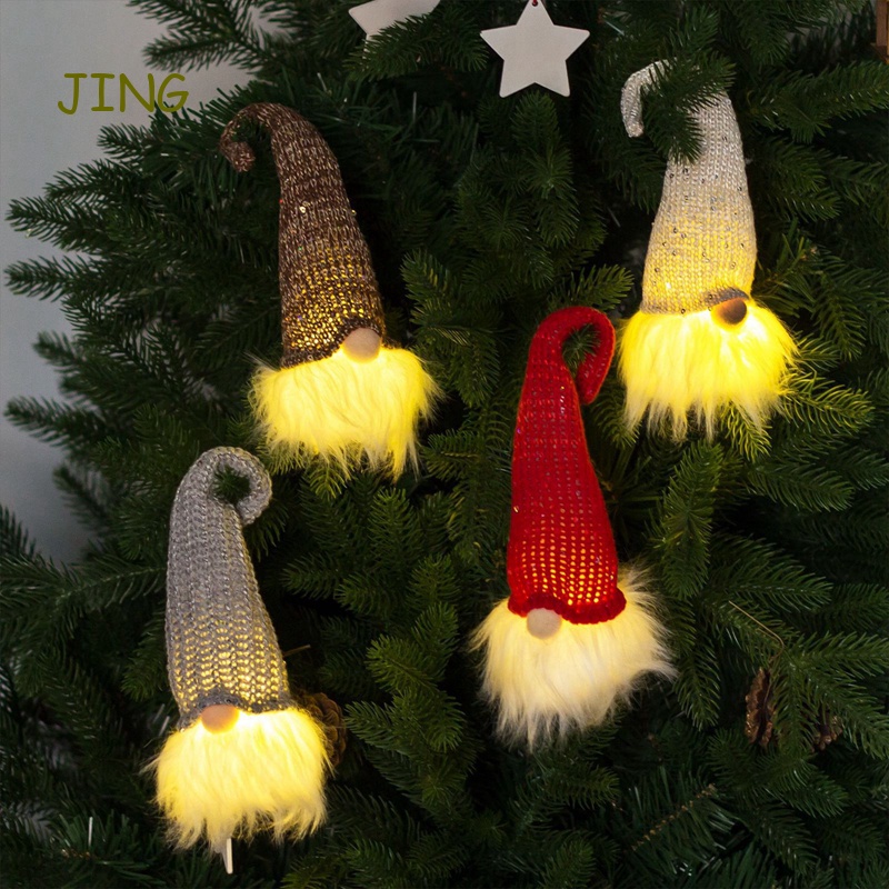 Lot De 2 Gnomes De Noël Peluche Lumineuse 50 Cm – Père Noël Tomte Suédois LED, Décoration Sapin Maison Enfant Famille