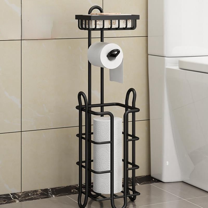 Multi-Functional Toilet Paper Roll Tissue Holder Stand Bathroom Free ...