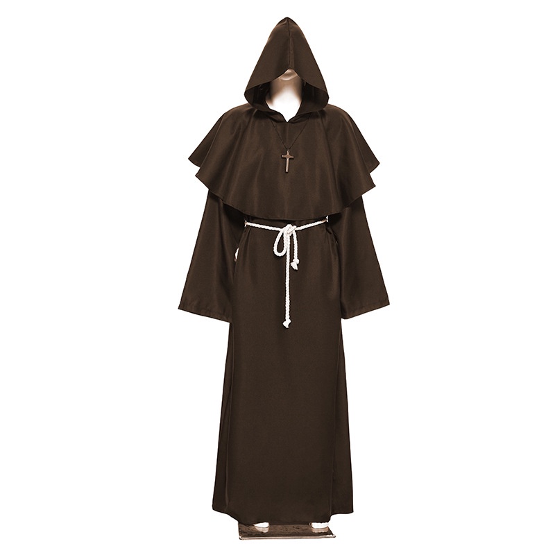 2023 Halloween cosplay Halloween All Saints' Day Costume Medieval Monk ...