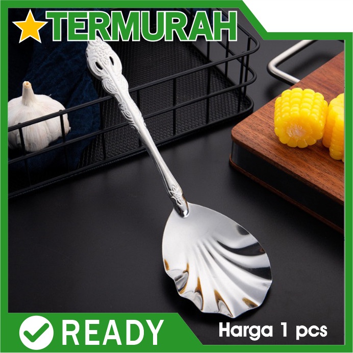 SHELL Spoon Vegetable Ladle Side Dish Ladle Rice Soup Soup Stainless ...