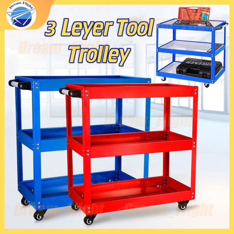 Threestorey Multifunctional Mobile Vehicle Repair Tool Trolley For
