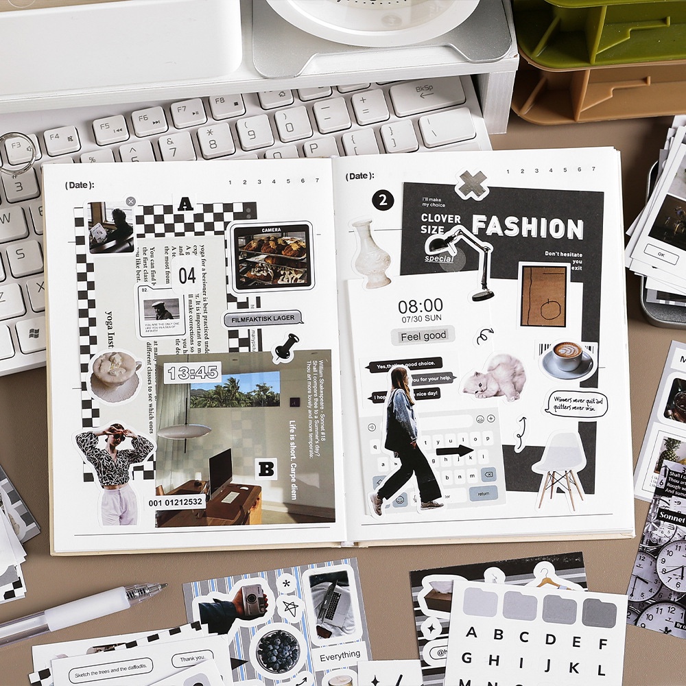 Cdaily|50pcs ins Handbook Sticker Sticker Sticker Pack Handbook Collage ...