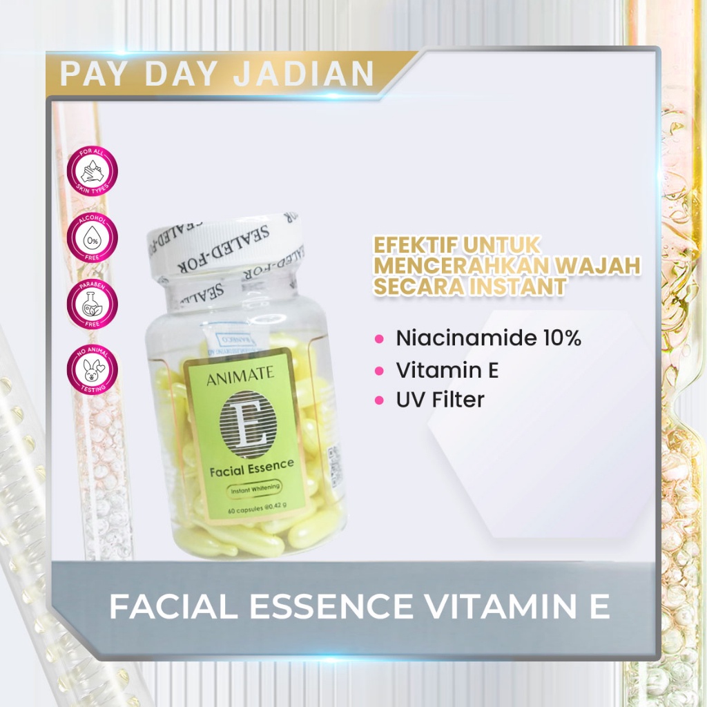 Animate Facial Essence Serum Vitamin E Original 100 Original BPOM And