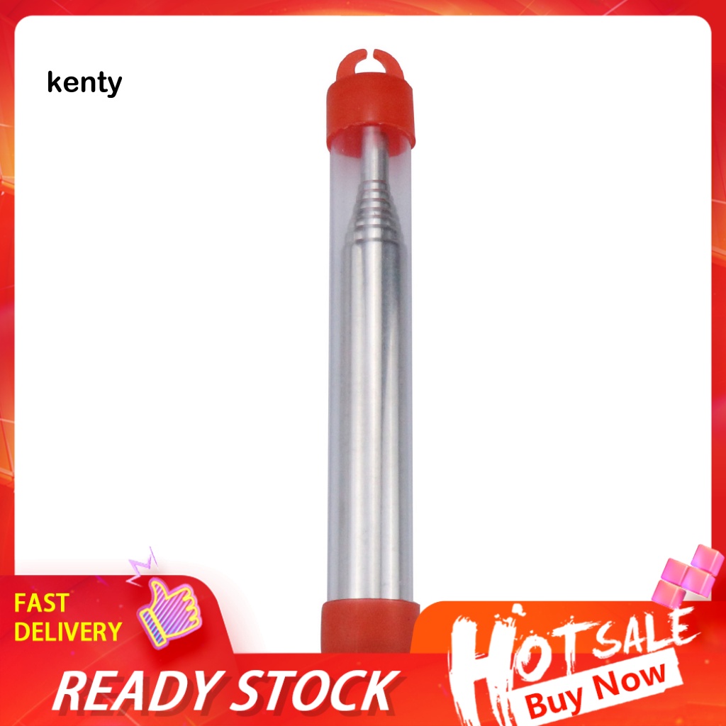 kT Blow Fire Tube Pocket Size Collapsible Stainless Steel Fire Bellows