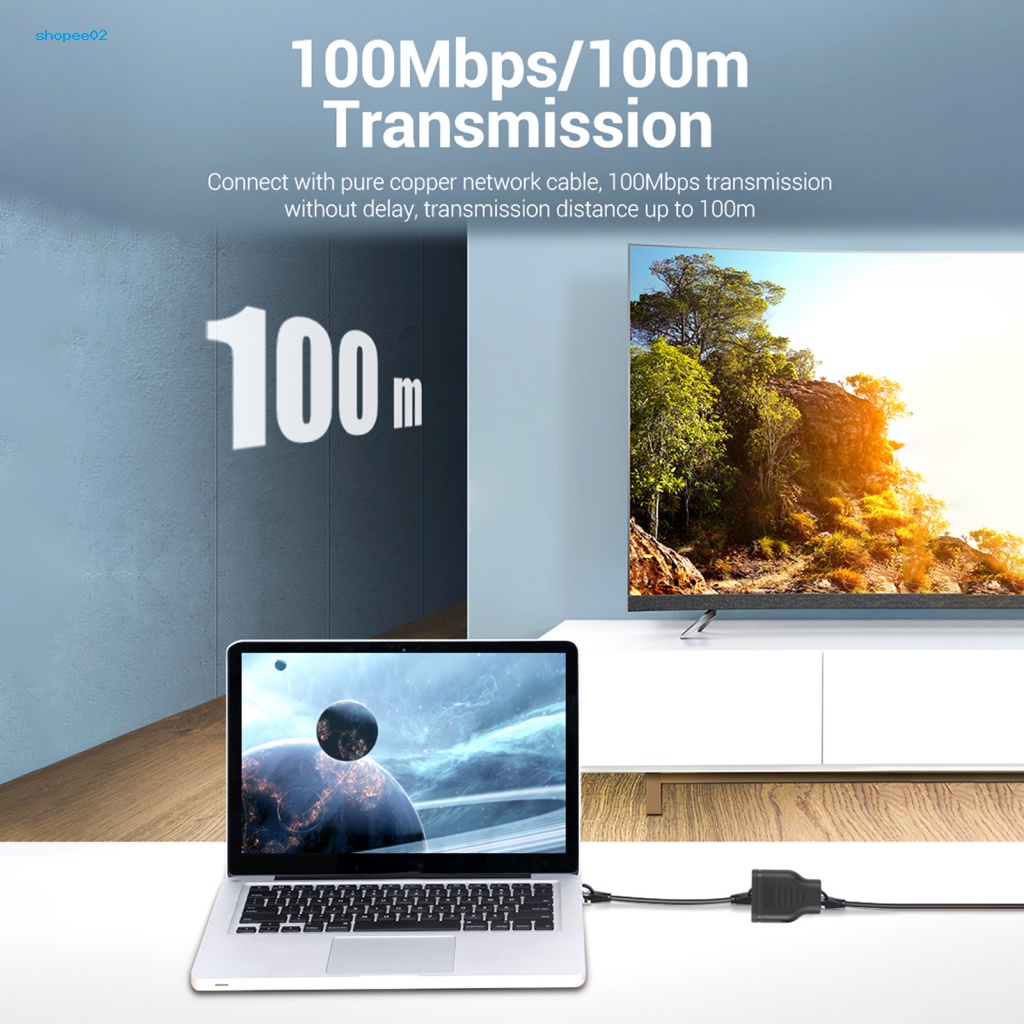 fgDijon 30mm Network Cable Splitter High Speed Transfer RJ45 1 to 2