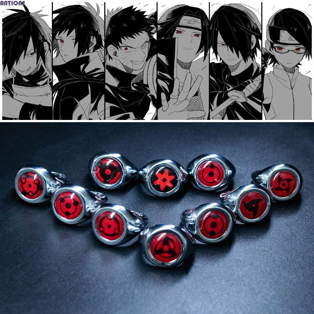 ANTIONE Anime Ring Japanese Women Naruto Uchiha Ninja Itachi DIY ...
