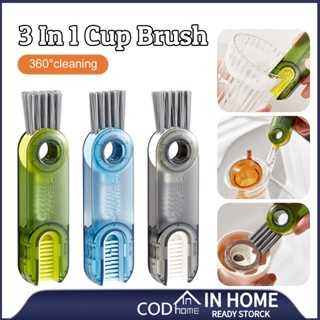 1pc 3 In 1 Mini Cup Gap Brush 360 degree Rotatable Bottles