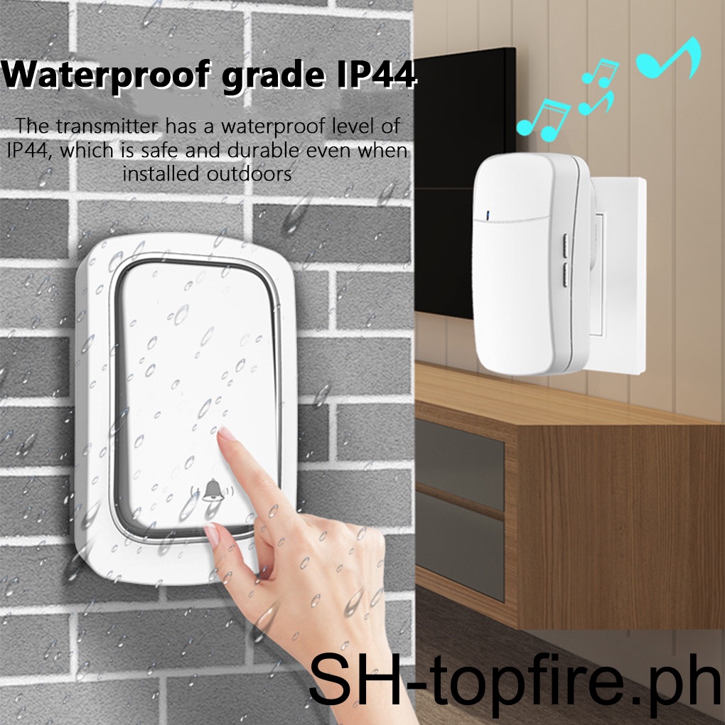 1/2/3 Loud Sound Smart Front Door Bell Wall Mounted 38 Tones Long Range