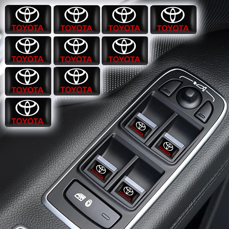 [Ready Stock] 10PCS Car Door Window Lift Button Stickers Decal ...