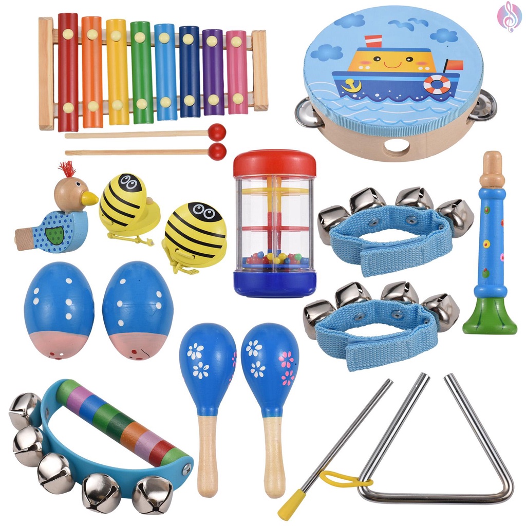 Wooden Percussion Instruments Set Musical Instruments Education ...