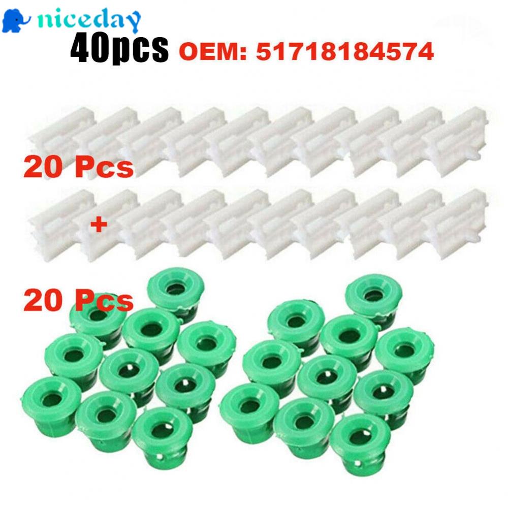 White Side Skirt / Trim Clips For BMW E36 E46 E90 Moulding PA6 Rocker