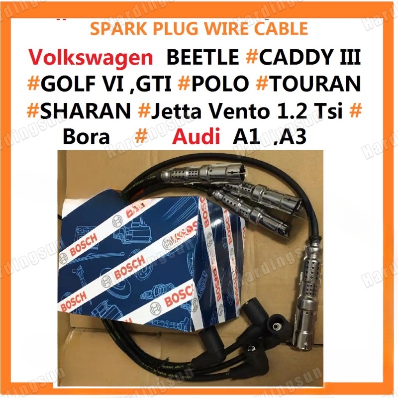 Original Bosch SPARK PLUG WIRE Volkswagen BEETLE CADDY III GOLF VI