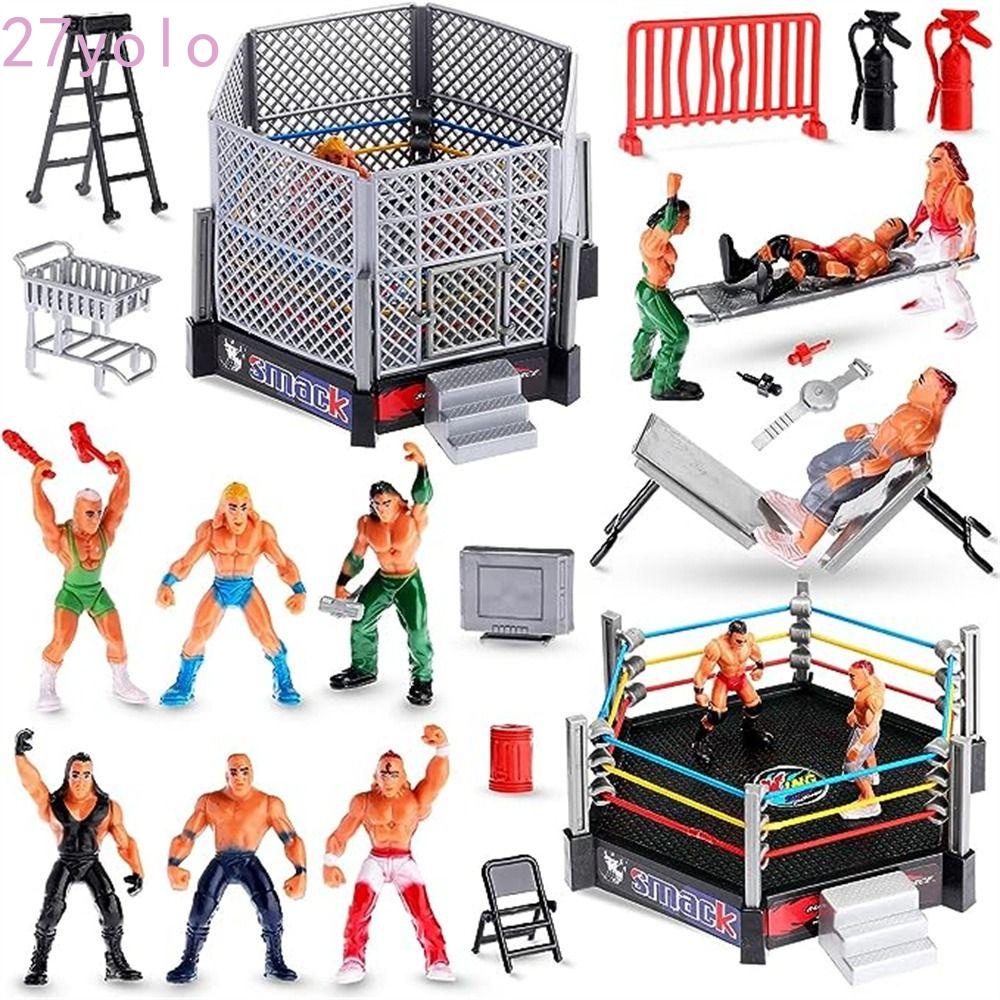 YOLO Wrestling Toys, Fighting Station Arena Cage Wrestling Figure, Boys ...