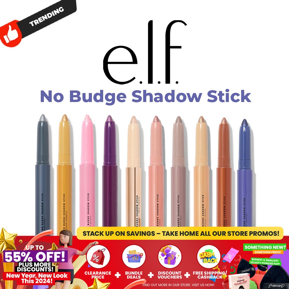 Elf No Budge Eyeshadow Stick Pigmented, Longwear Metallic Shadow