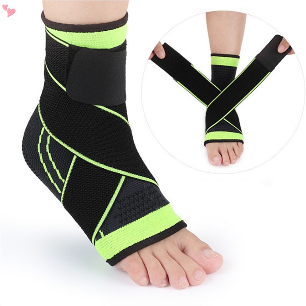 Ankle Brace Compression Sleeve with Adjustable Straps, Arch Support