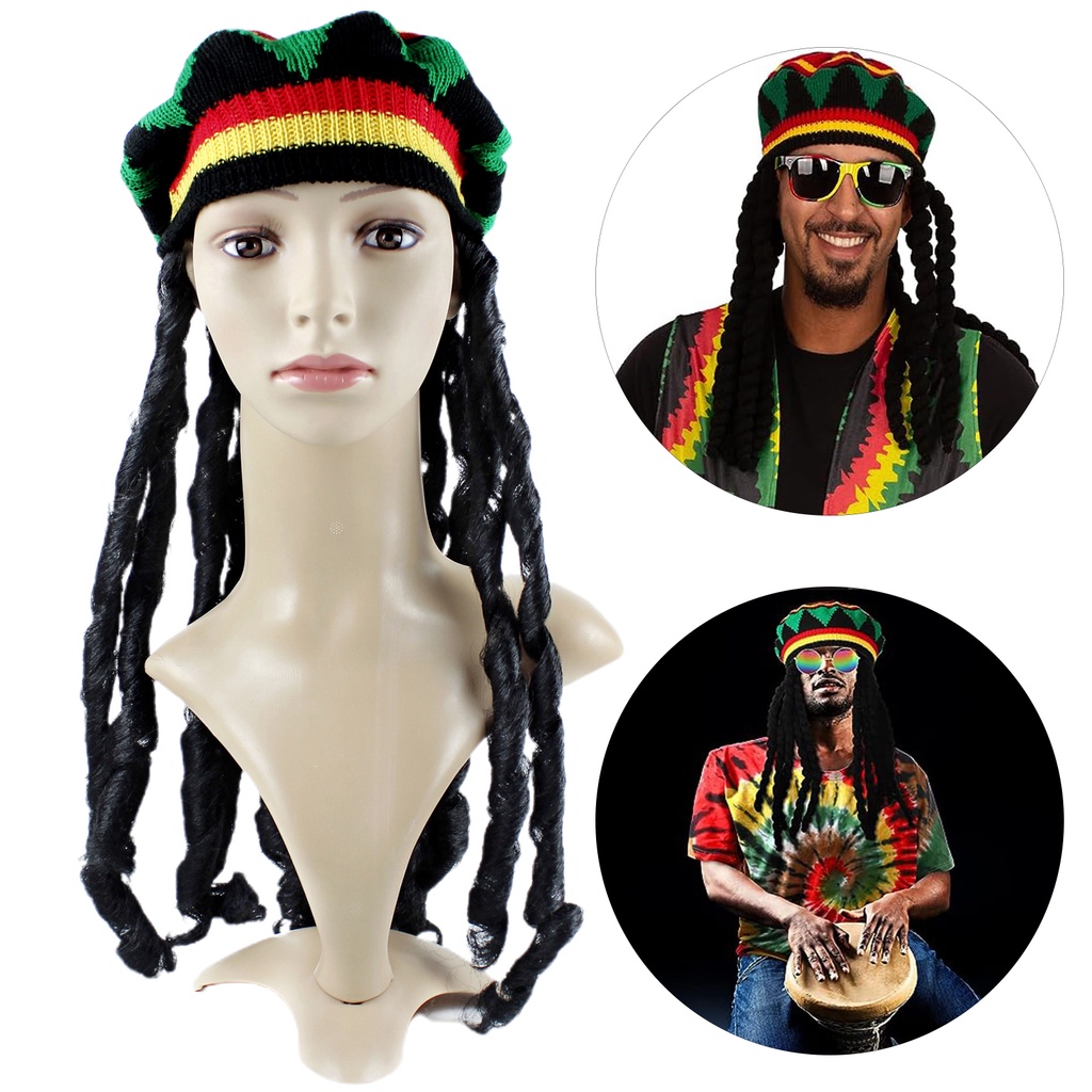 Halloween * Halloween Hat Jamaican Woolen Knitting Hat Black Dreadlocks