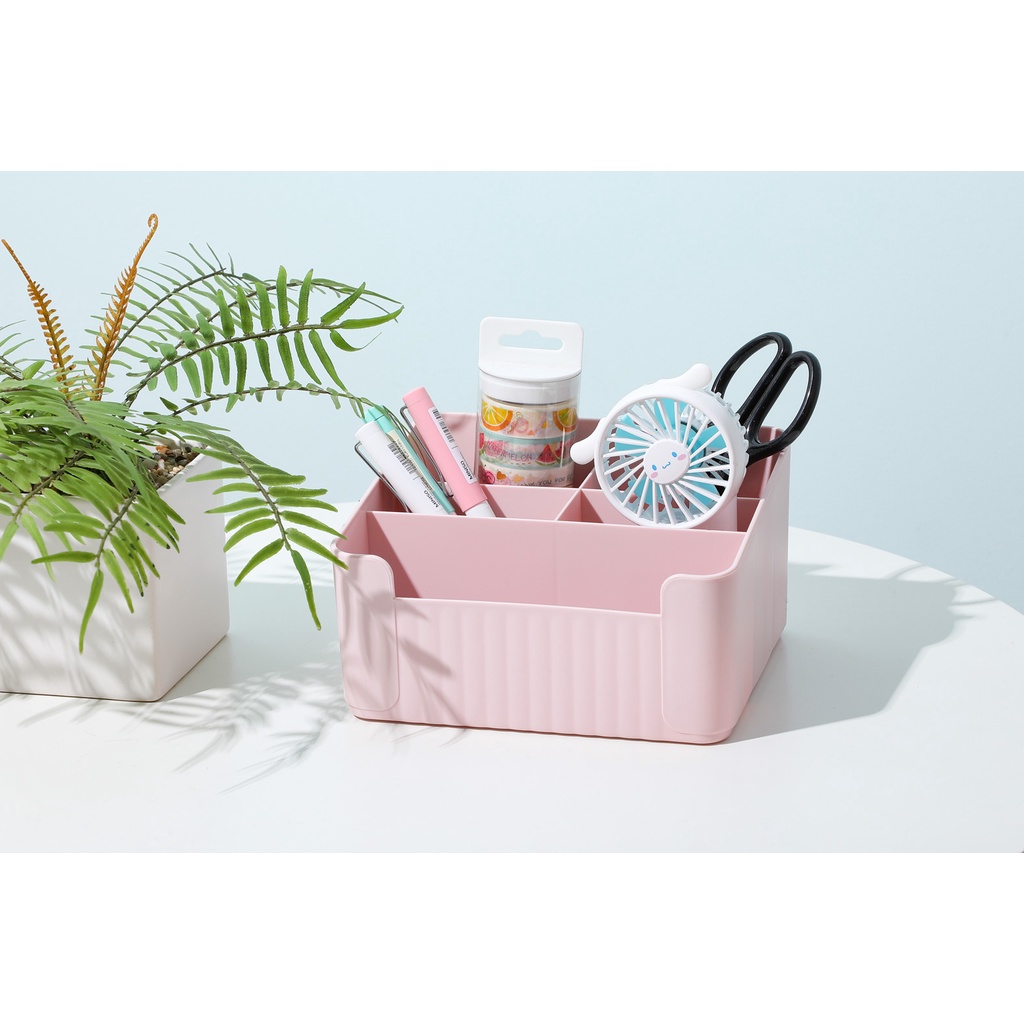MINISO Desk Storage Organizer with Divided Sections(Pink) | Shopee ...