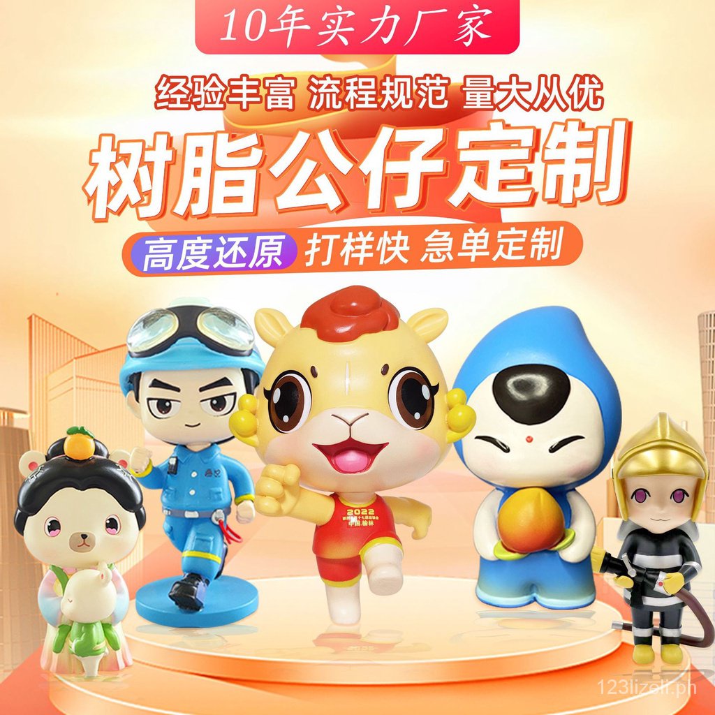 Resin doll customized cartoon handmade pvc ornaments crafts customized