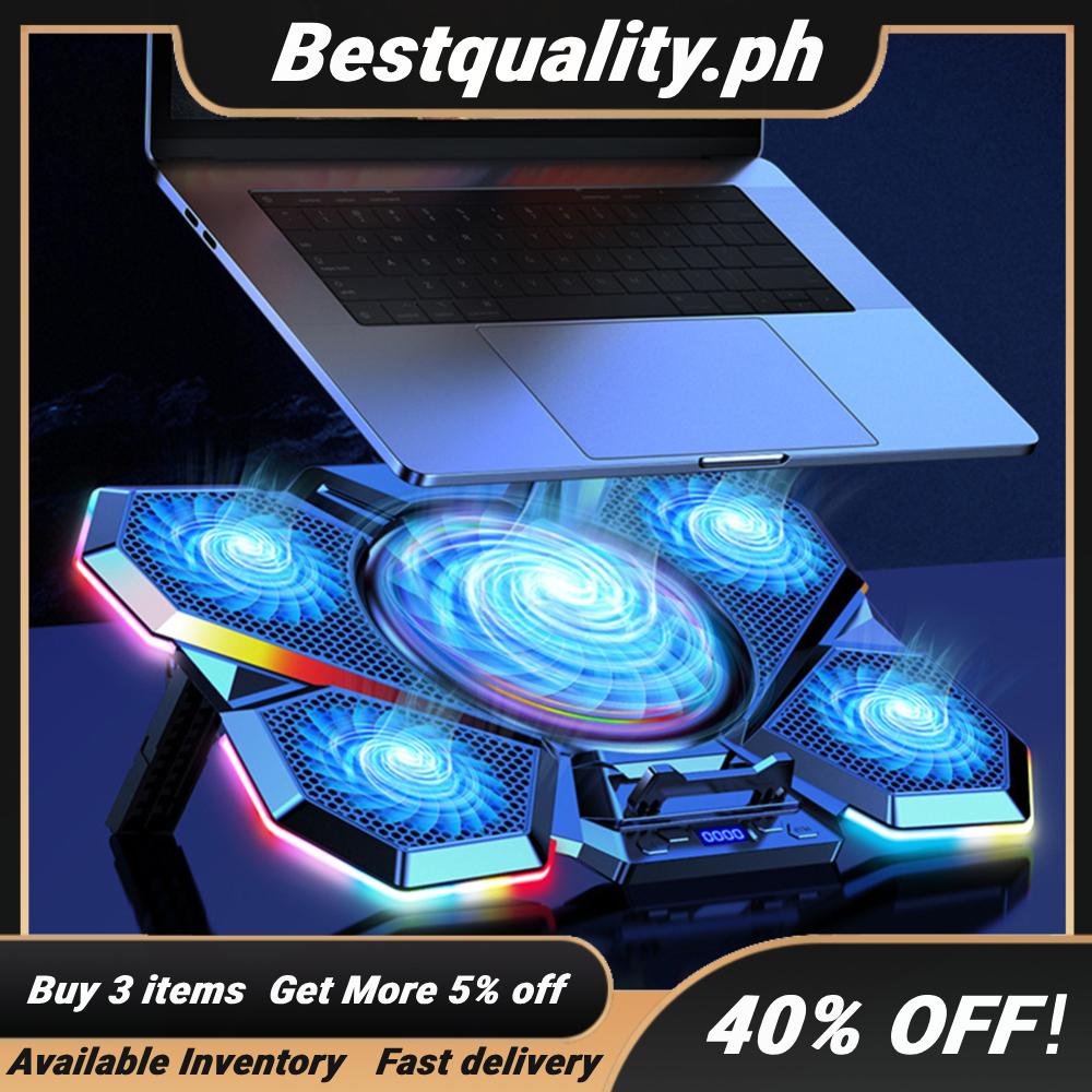 RGB Gaming Laptop Stand 5core Fan Cooler USB Cooling Pad for 1217