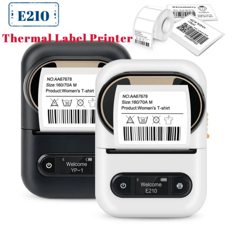 Mini Thermal Label Printer E210 Inkless Pocket Label Maker handheld