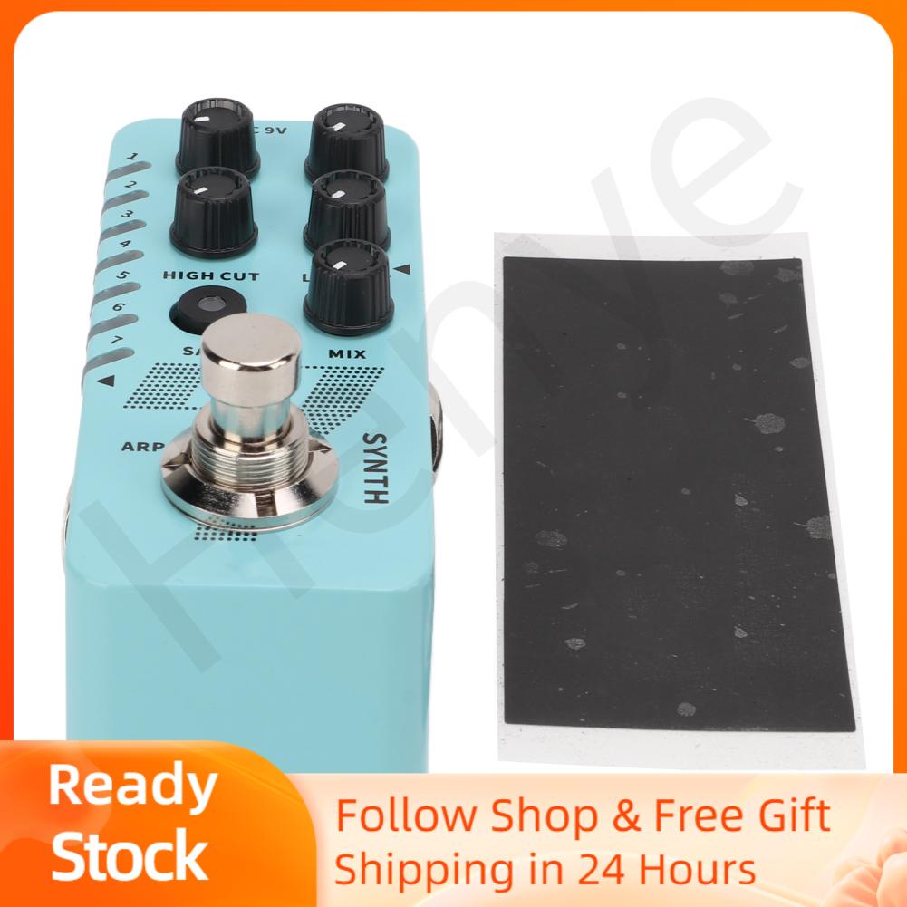 Henye Electronic Synth Pedal Low Impedance 1/4in Mono Ports Effect with 7 Slots For Chord or
