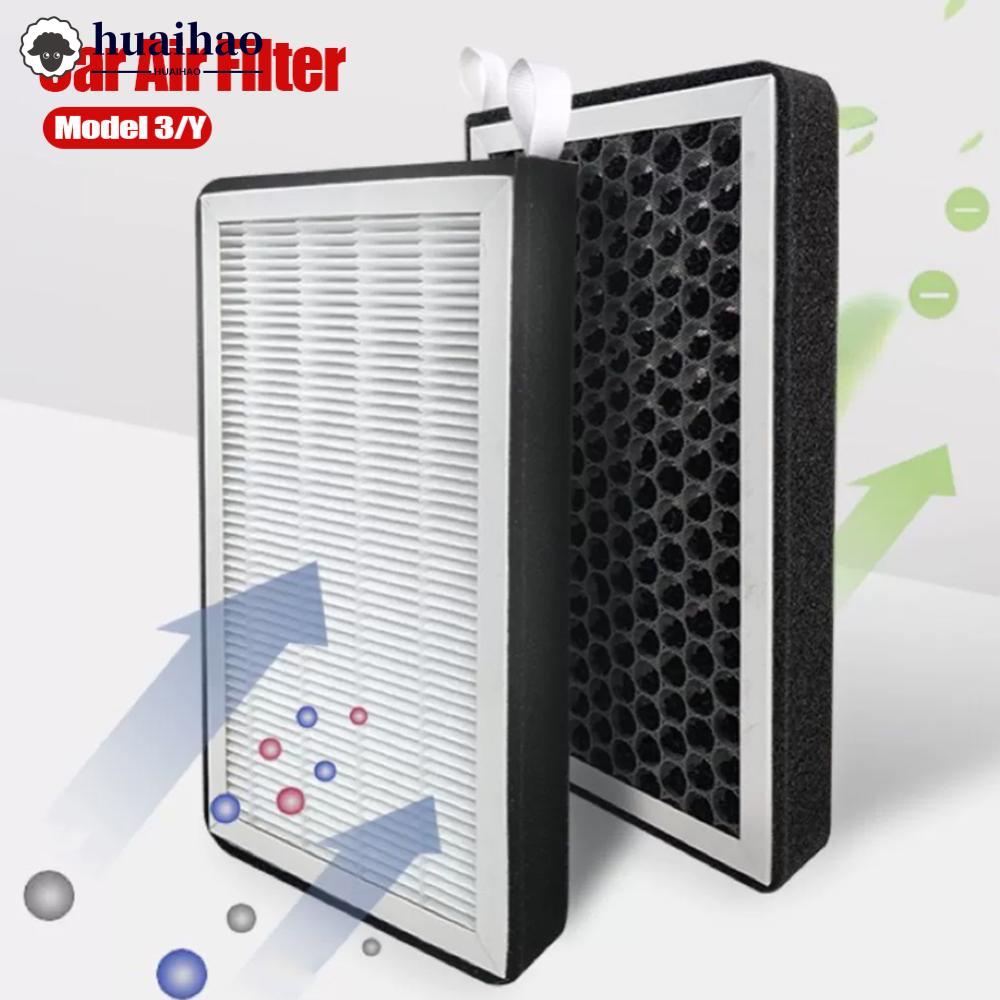 HUAIHAO 2Pcs HEPA Activated Carbon Car Air Filter Air Conditioner ...