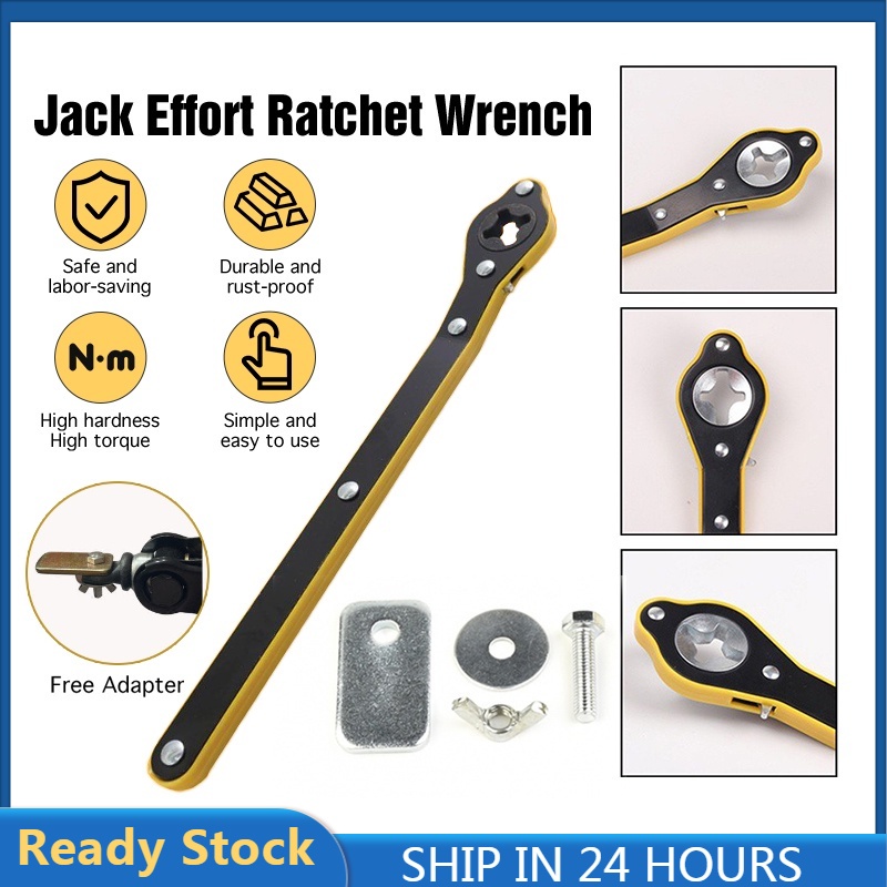 Auto LaborSaving Jack Ratchet Wrench with Long Handle Car Repair Tool