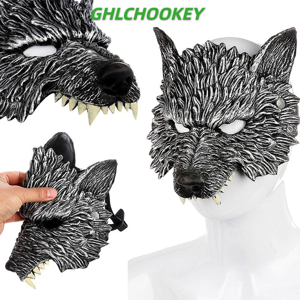 GHLCHOOKEY Werewolf , Mysterious Soft PU Foam Wolf Head , Costume Prop