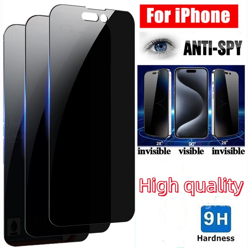 Best Full Privacy Screen Protector Film for IPhone 17 16 15 14 11 12 13 Pro  MAX 17air 6S PLUS X XS XR Xsmax 12mini 13mini Tempered Glass Film