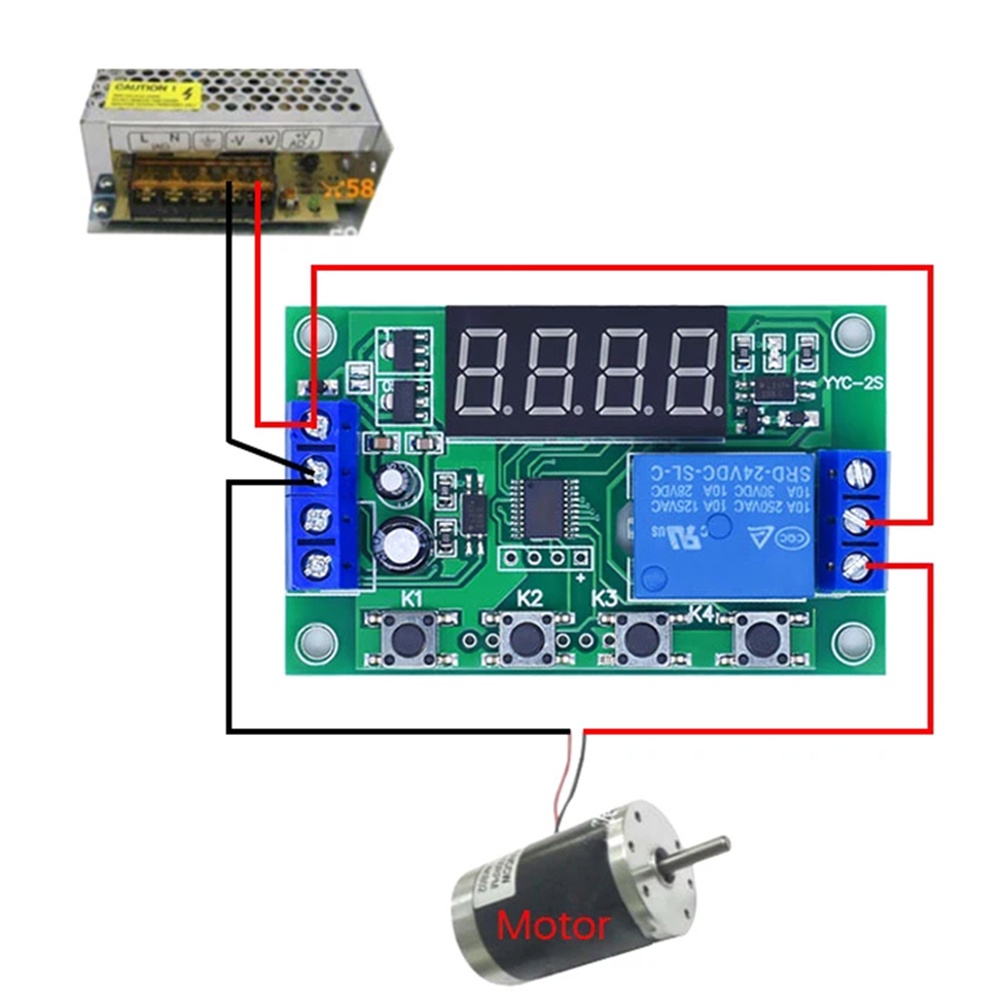 Luckydays DC5/12/24V Delay Relay Module Programmable Relay Module Cycle ...