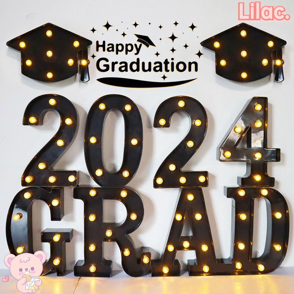 LILAC 2024 Graduation Lamp, Sign Light Up LED Letter Lights, Marquee