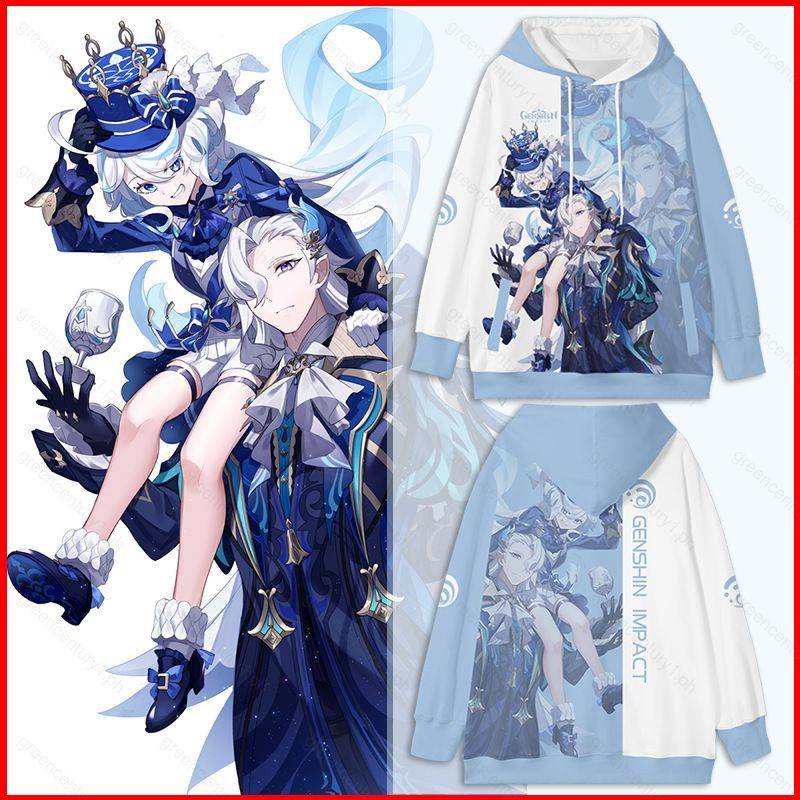 Ys Genshin Impact Hoodie Long Sleeve Anime Furina Neuvillette Tops