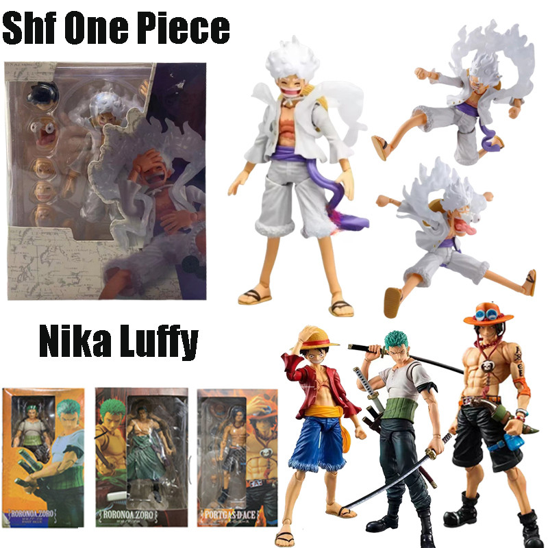 One Piece SHF Style Luffy Action Figure - Gear 5 NIKA Form - Unbranded