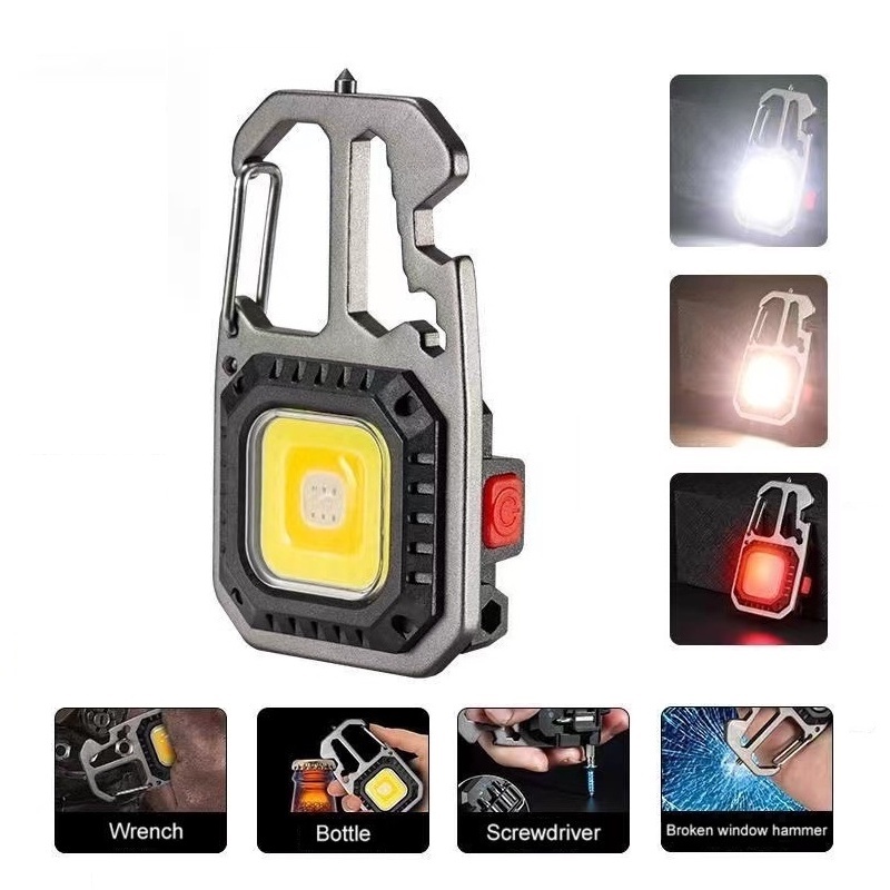 Multifunction Keychain LED Flashlight Super Bright Waterproof Tool ...